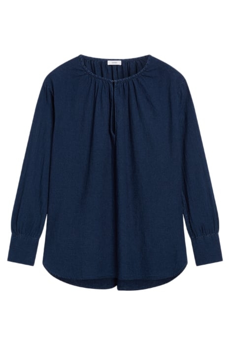 GATHERED TOP SHIRTS & BLOUSES DARK BLUE 4