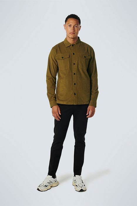 OVERSHIRT BUTTON CLOSURE STRUCTURE CORDUROY STRETCH MOSS 3