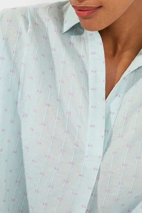 BEA DOBBIE RHODES COTTON SHIRT GLACIER/MOONLITE MAV 4