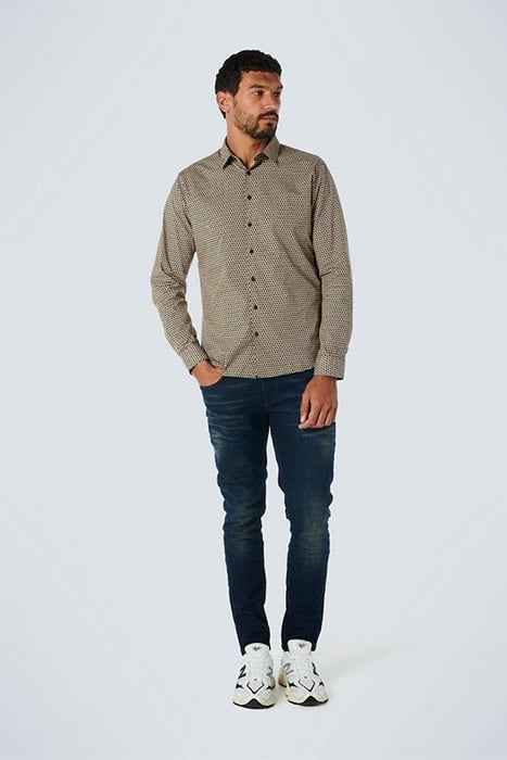 SHIRT STRETCH ALLOVER PRINTED CARAMEL 3