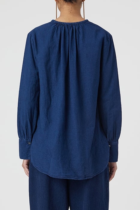GATHERED TOP SHIRTS & BLOUSES DARK BLUE 2