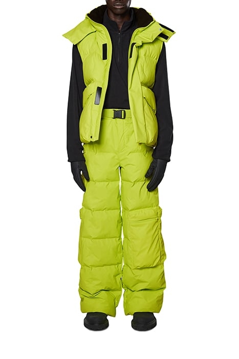 UNISEX SHOW BLOCK PUFFER VEST DIGITAL LIME 2