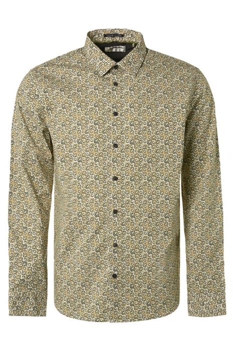 SHIRT STRETCH ALLOVER PRINTED OLIVE 4