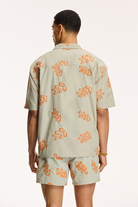 MEN SHORTSLEEVE REEF EMBROIDERY BEIGE 2