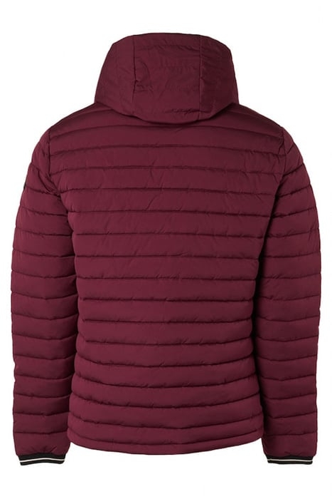 JACKET HOODED SHORT FIT PADDED DARK RED 5