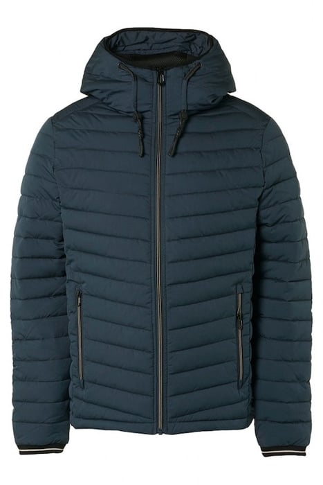 JACKET HOODED SHORT FIT PADDED SHADOW BLUE 4