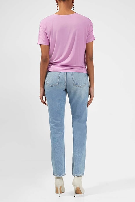 AUGUSTA PLEAT PEPLUM HEM TOP PINK VIOLET 2