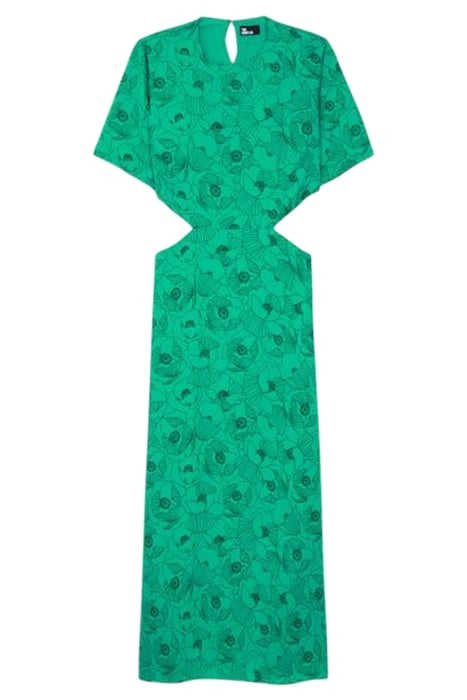 LONG DRESS WITH SHORT SLEEVES WITH BACKLESS GREEN 3