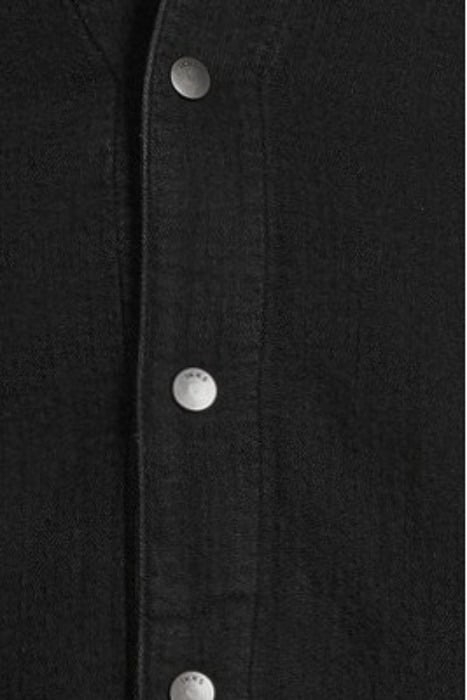 BLACK ORGANIC COTTON REGULAR OVERSHIRT BLACK 5