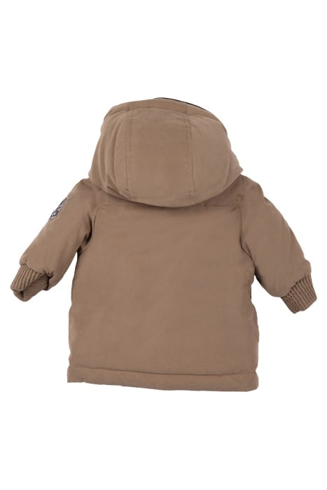 BABY BOYS’ CAMEL FUR-LINED HOODED PARKA 2