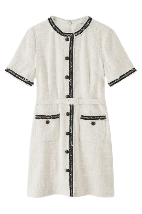 DR CHARLIE TWEED DRESS IVORY 4
