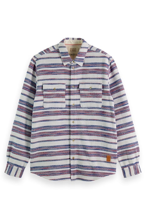 BASKET WEAVE GRADIENT STRIPE SHIRT BLUE STRIPE 1