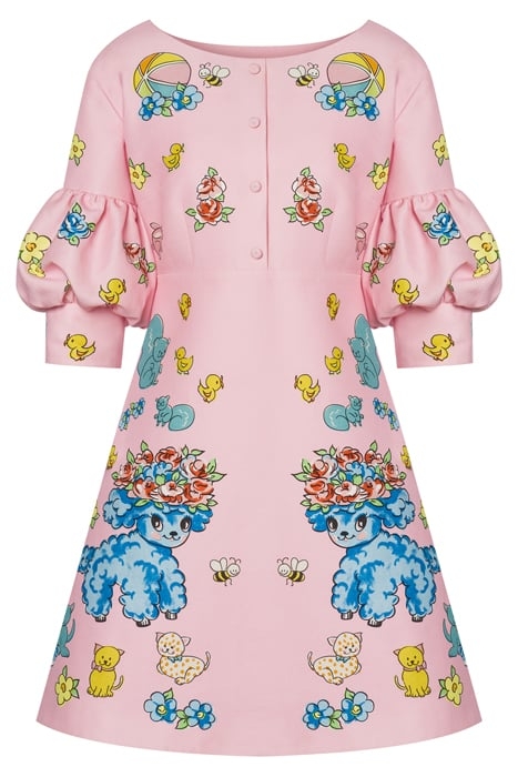 CALICO ANIMALS DUCHESS DRESS PINK 3