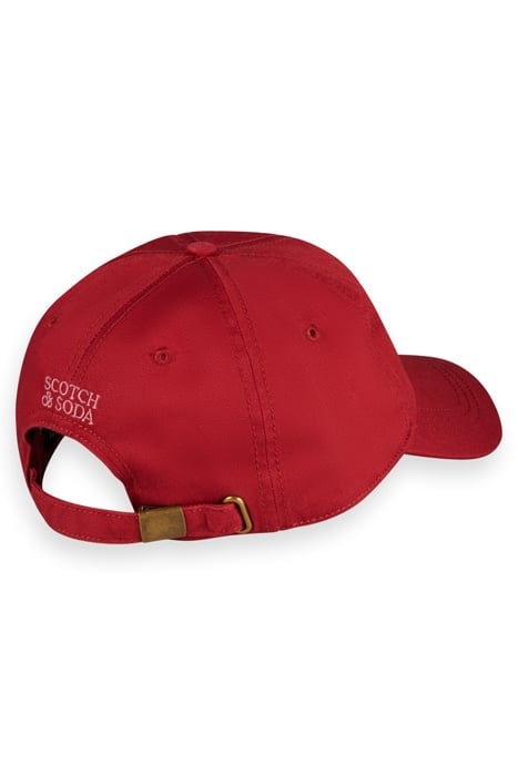 TWILL LOGO EMBROIDERY CAP RED URCHIN 2