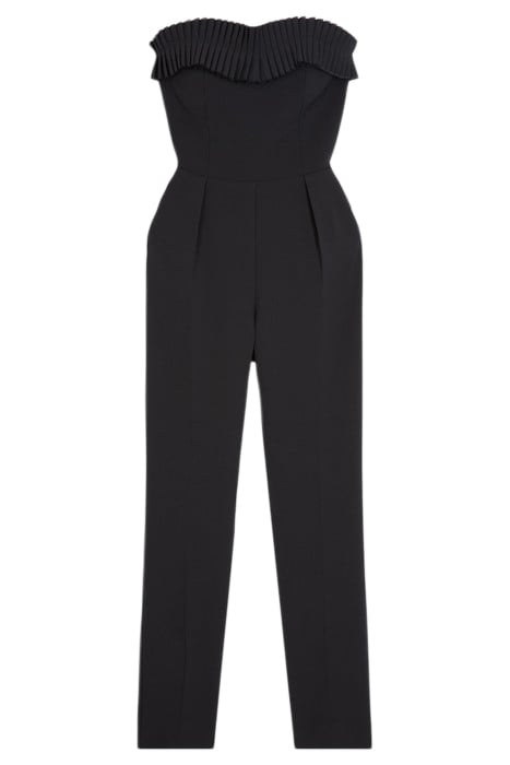 BUSTIER JUMPSUIT WITH PLEATED DETAIL BLACK 3