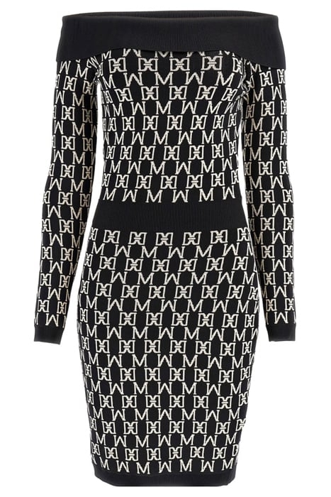 ANGELINA OFF SHOULDE ALL OVER JACQUARD MINI DRESS 3