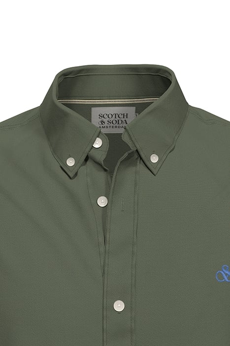 ESSENTIAL OXFORD SOLID SHIRT ARMY 3