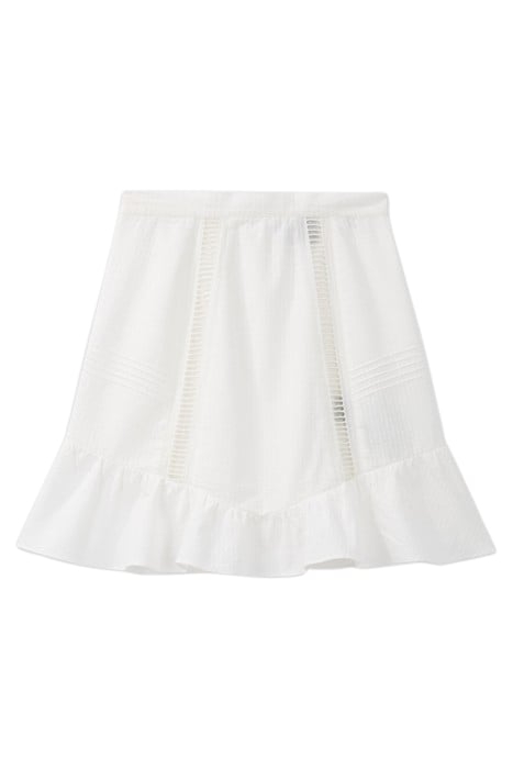 SHORT SKIRT WITH LACE OFF WHITE 5