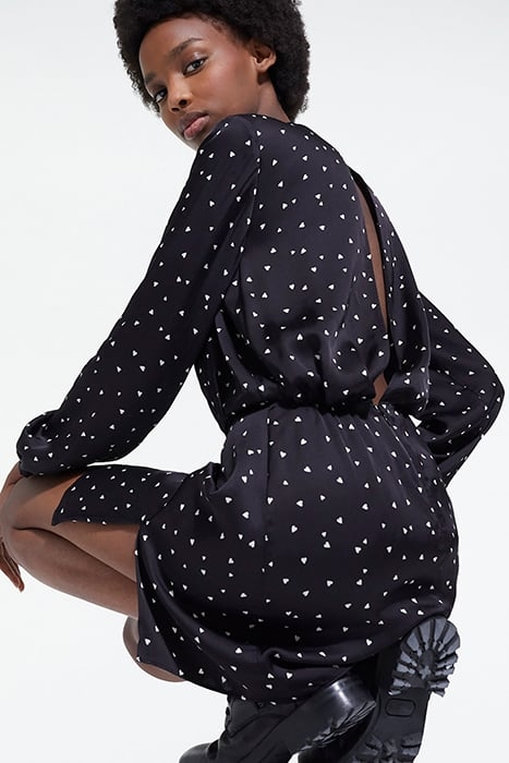 SHORT DRESS LITTLE HEARTS BLACK BLACK 6