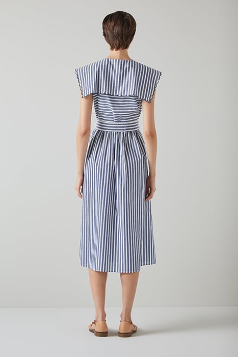 DR BEAU STRIPE DRESS NAVY/CREAM 2