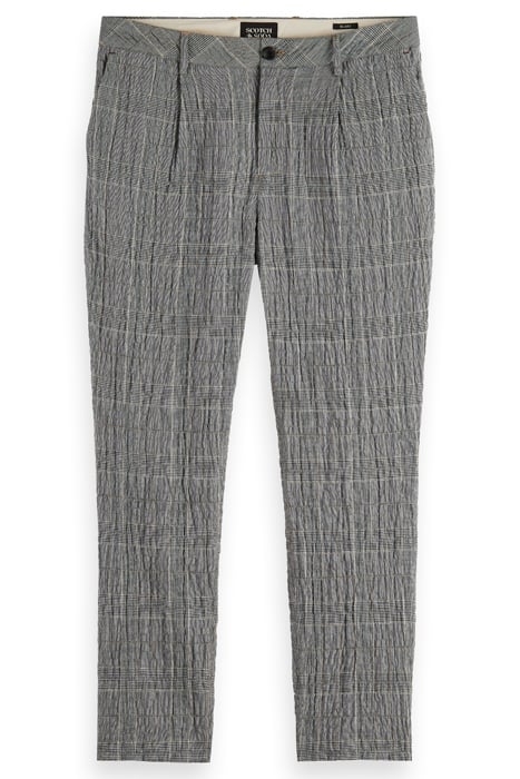 BLAKE - CHECKED COTTON-BLEND SEERSUCKER CHINO BLACK ECRU CHE 3