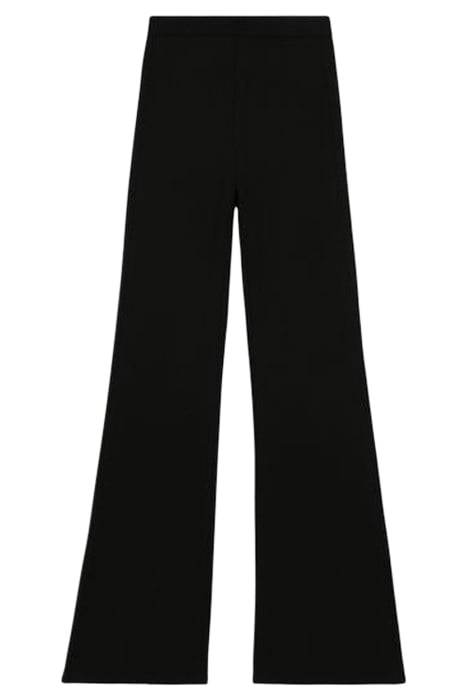 LOW FLARED TROUSERS IN MILANO BLACK 1