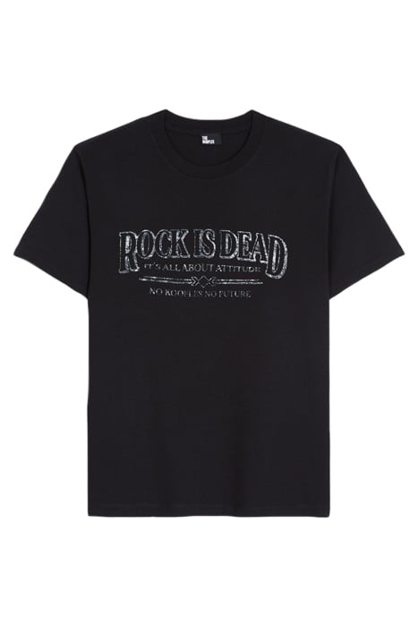 MC ROCK IS DEAD T-SHIRT BLACK WASHED 1
