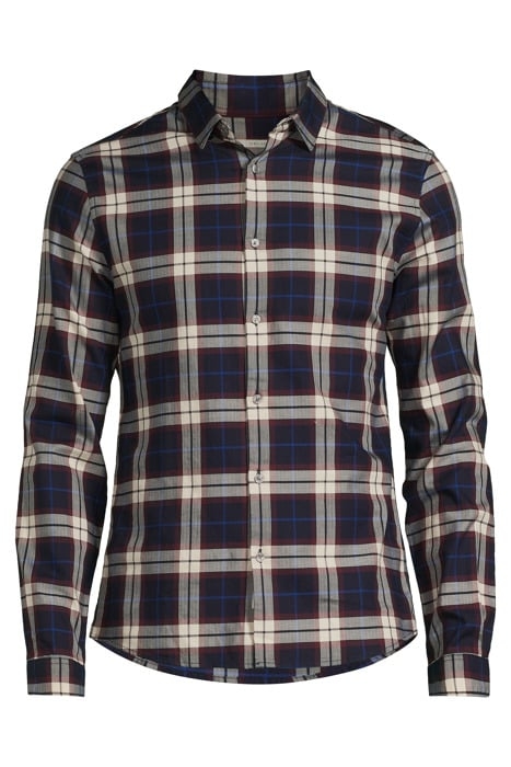 BURGUNDY CHECK SLIM SHIRT BURGUNDY 3