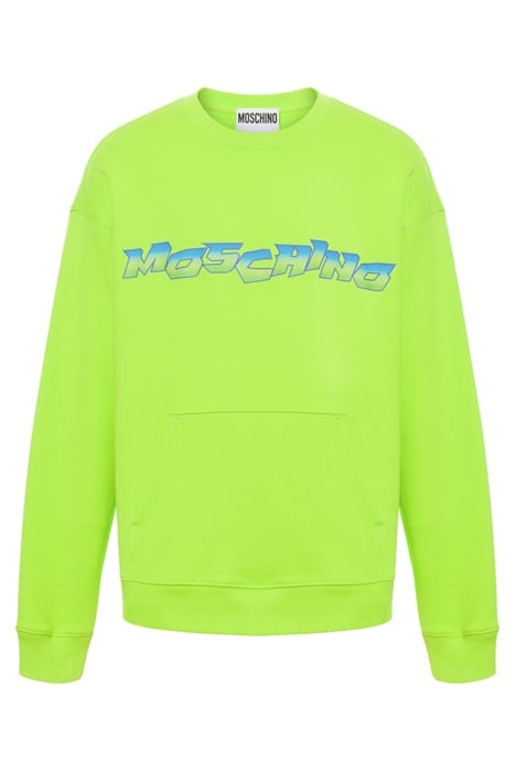 MOSCHINO SURF LOGO ORGANIC COTTON SWEATSHIRT GREEN 3
