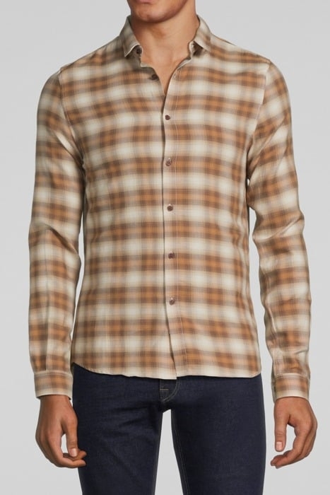 CAMEL CHECK REGULAR SHIRT CAMEL 1