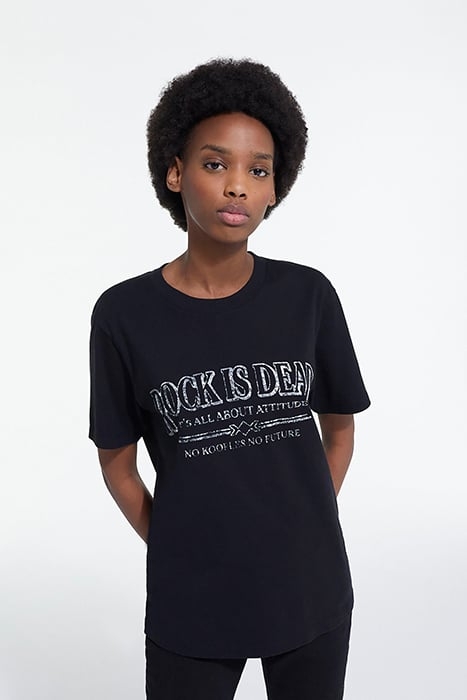MC ROCK IS DEAD T-SHIRT BLACK WASHED 1