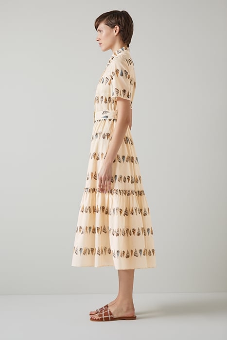 DR BELLA PRINTED DRESS NATURAL/ECRU 3