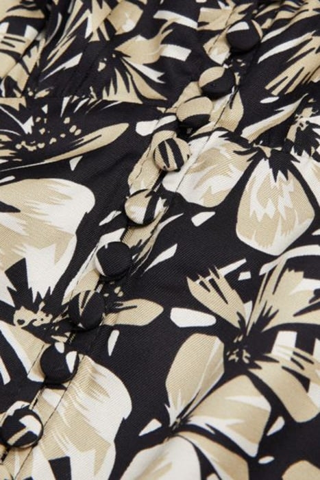 LONG SLEEVELESS DRESS BLACK BROWN 3