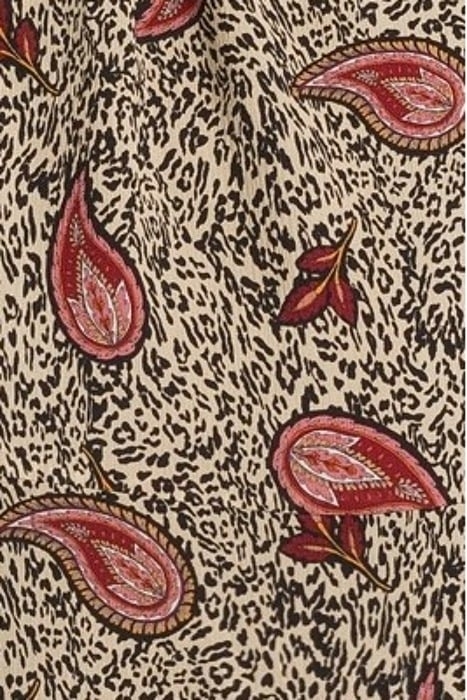 ECRU RECYCLED PAISLEY LEOPARD PRINT DRESS 5