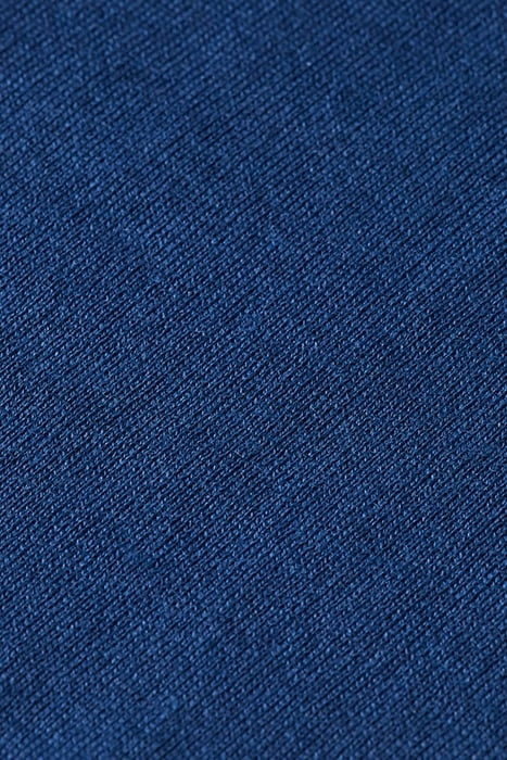 CREW NECK WITH NYLON DETAILS OCEAN BLUE 3