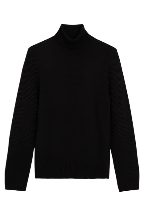 MOCK NECK SWEATER WITH POINT DETAILS ON THE SIDE BLACK 5