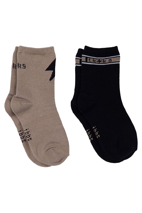 BABY BOYS' BLACK/BEIGE SOCKS 1