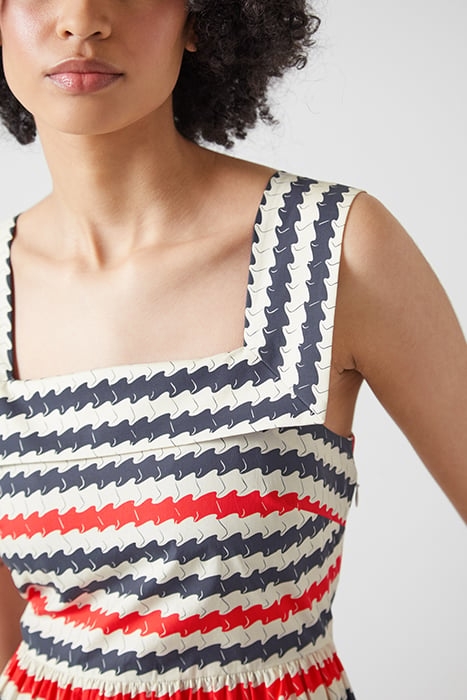 DR JUNE - WAVE PRINT SUN NAVY/WHITE 5