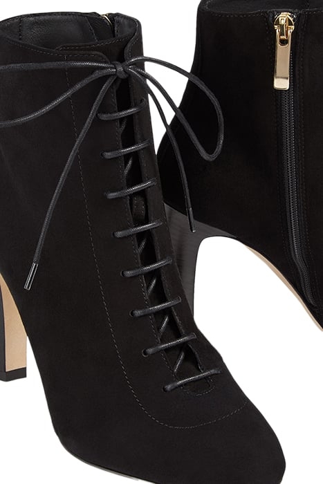 LYDIA - LACE UP STACKED BLACK 4