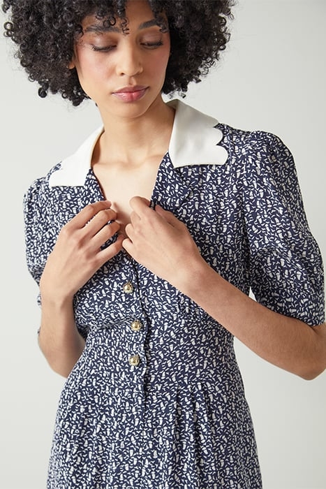 DR LITA - SAIL BOAT PRINT NAVY/CREAM 5