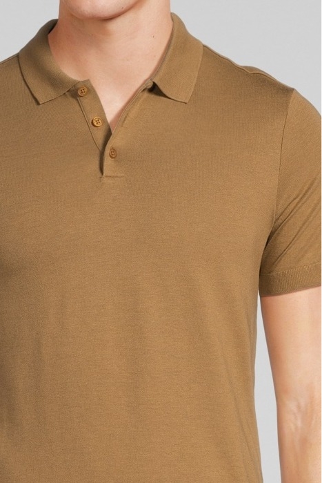 CAPPUCCINO COTTON MODAL POLO SHIRT CAPPUCINO 4