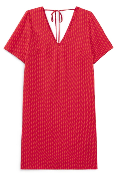 FUCHSIA PRINTED STRAIGHT DRESS 3