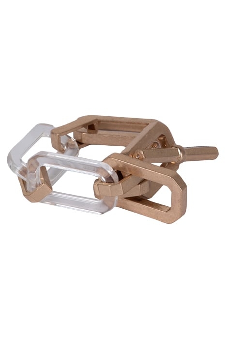 MADISON HEX BRACELET WARM BRASS/CRYSTAL 1