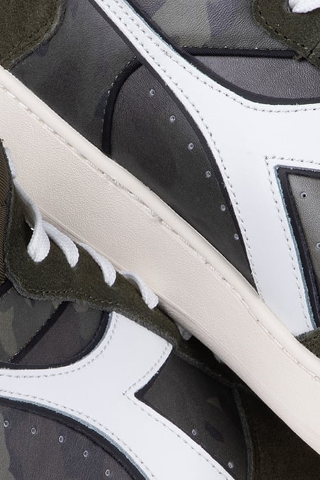 IKKS X DIADORA UNISEX KHAKI CAMOUFLAGE LEATHER TRAINERS KHAK 4