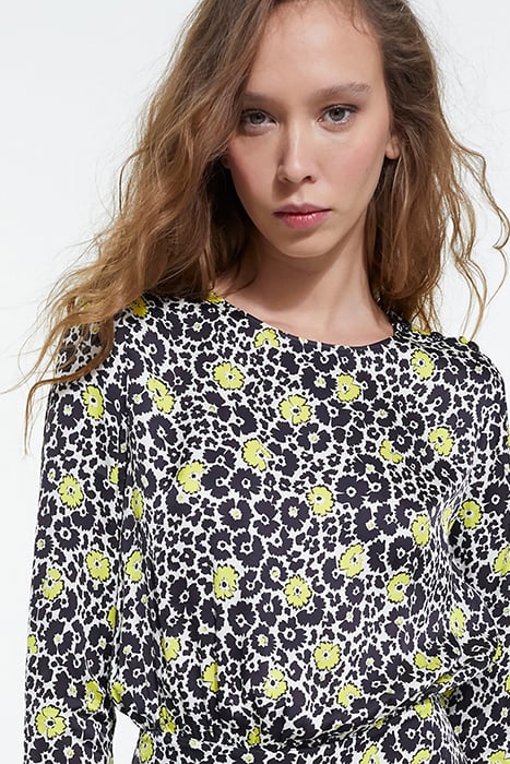 WILD BLOSSOM SHORT DRESS ECRU / YELLOW 6