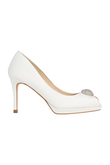 ONOVIA - PEEP TOE COURT WHITE 1