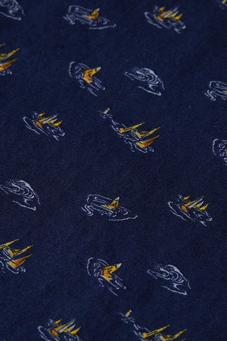 SLIM FIT ALLOVER PRINT SHIRT NAVY BLUE SAILBOAT AOP 3