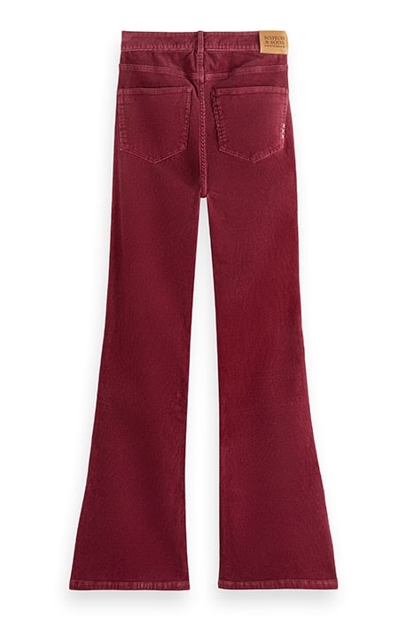THE CHARM - HIGH RISE FLARED PANTS IN GARMENT DYE CORDUROY B 5
