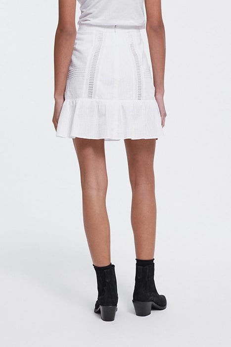 SHORT SKIRT WITH LACE OFF WHITE 2