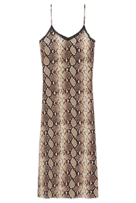 FINE CARACO DRESS WITH STRAPS BEIGE 1